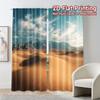 Set Of 2 Flat Printing Curtains Without Rod Desert Horizon Popular Digital Printed Durable Polyester Fabric Made