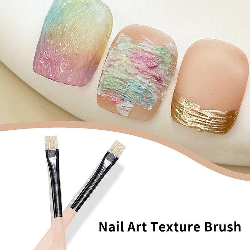 Nailart Textur Pinsel French Tip Styling Nagelpinsel Licht Phototherapie Pinsel Kunststoff Maniküre Malwerkzeug Nagellackstift