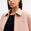 Coach Zip Front Wool Jacket Blush