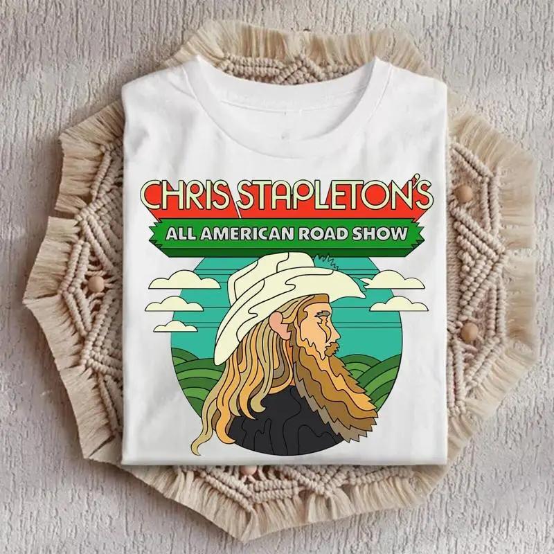 Rare Chris Stapleton All American Road Cotton Men Size T Shirt