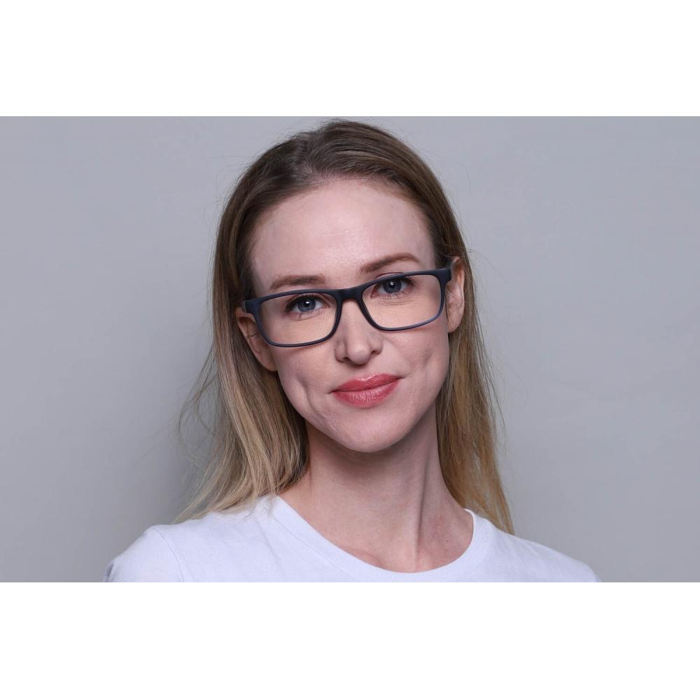 Full Rim Square Matte Blue Smartbuy Collection Graslands Cp122b Fashion Unisex Eyeglasses