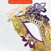Phoenix Tail Flower Masquerade Mask Venetian with Holding Stick Costume Mask Detachable Women Party Masks Halloween