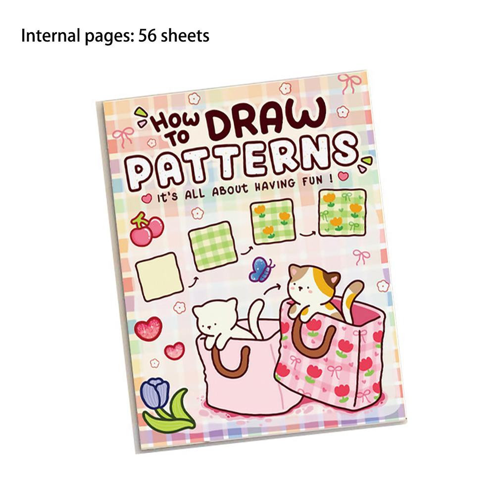 

How to Draw Patterns: Easy and Fun Guide detailed steps for students to draw cartoon patterns розовый