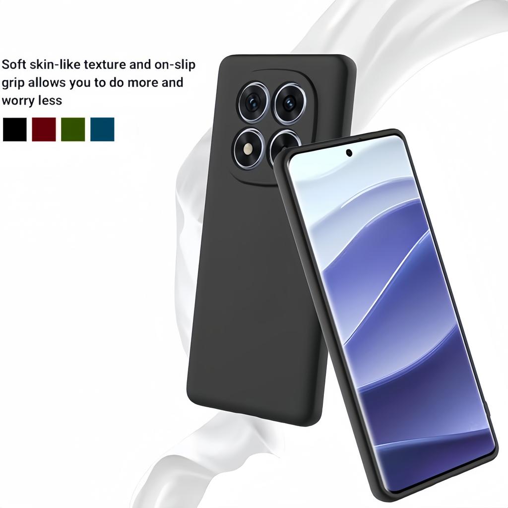 Noble Fashion Solid Colour Shockproof Protective Liquid Silicone Case For Redmi Note 14 Pro Plus 5G/4G