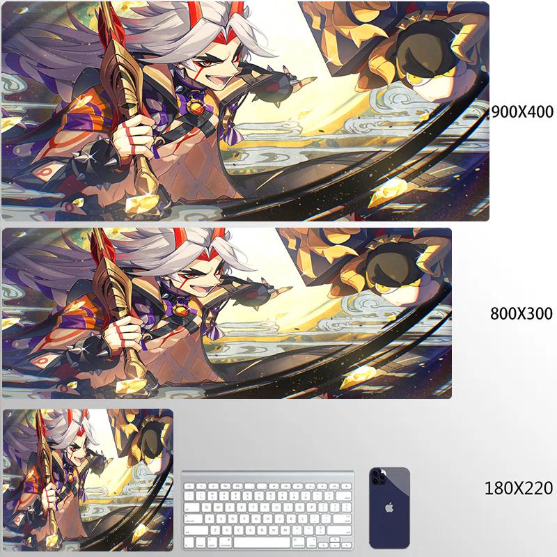 Genshin Impact Anime Kawaii Mouse Pad Large Gaming Mousepad Rubber Mat Deskmat Pc Accessories Desk Protector Gamer Keyboard Pads