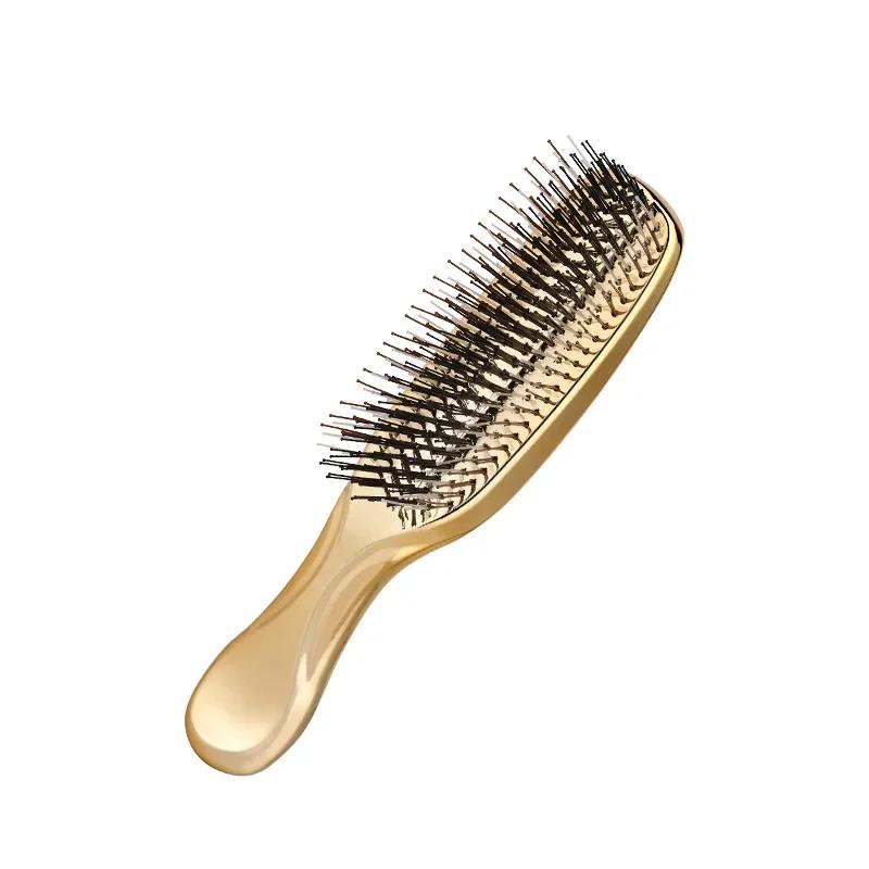 New Scalp Cleaning Electroplating Massage Comb Household Gold-plated Comb Dry And Wet Dual-use Electroplating Hairdressing Comb