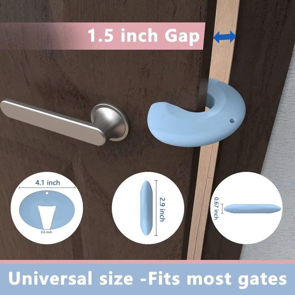 Easy Install Door Bang Stopper Pet Friendly Silicone Doorstop Flexible Door Pinch Guard  Cat