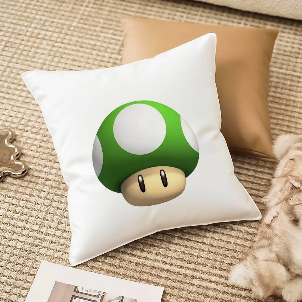 M-Mushroom Christmas Outfit Pillow Case Sofa And Living Room Decorative Cushion Covers Dust-proof And Mite-proof Invisible Zippe
