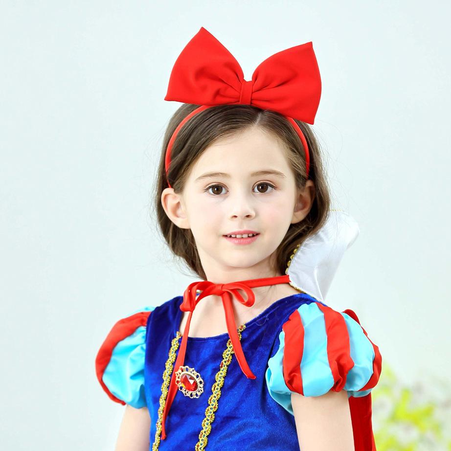 2019 Girls Snow White Dress Halloween Dress Summer Dress Fluffy Yarn Frozen Kids Dress