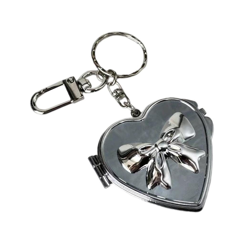 Lovely Bowknot Love Heart Charm Pendant Portable and Sturdy Acrylics Alloy Keychain Accessory for Fashionable Women