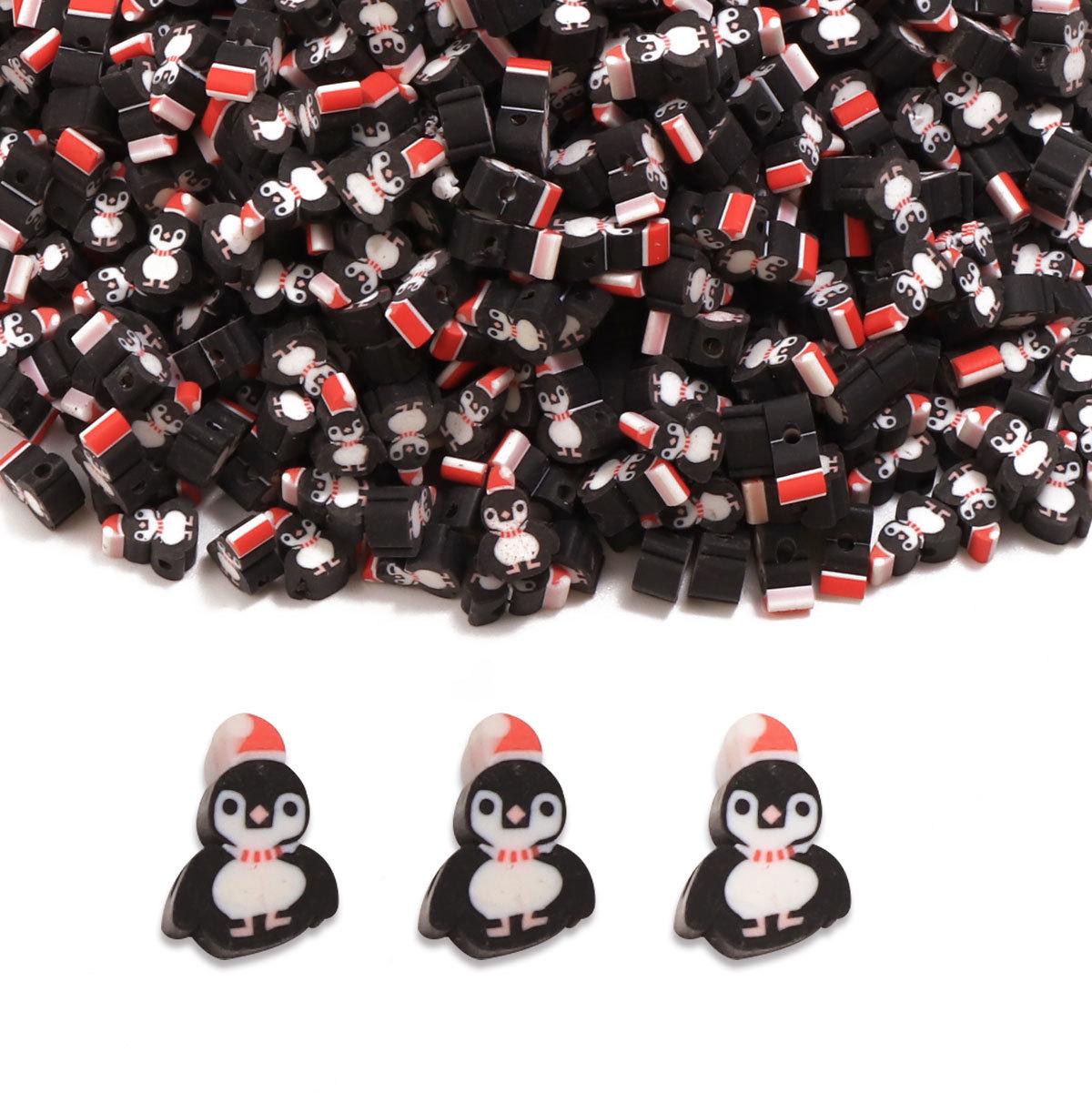 

Soft Clay Penguin Beading Ornaments: Handmade DIY Accessories for Jewelry, Bracelets, Necklaces, Hand Strands (100 Pieces) RT051