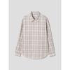 Ombre Check Oversized Shirt Beige