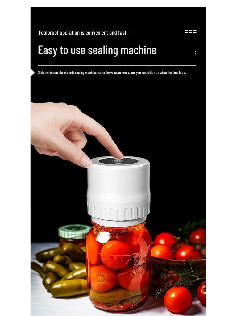 Automatic Mason Jar Vacuum Sealer: Compact Household Preservation Device