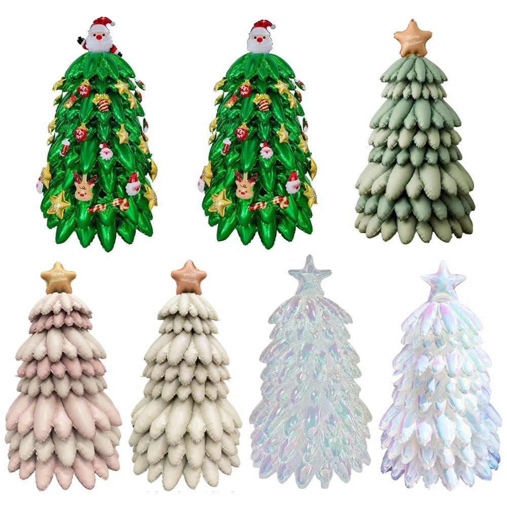 Party Props Large Inflatable Balloon Aluminum Film Christmas Tree Balloon New Year Party