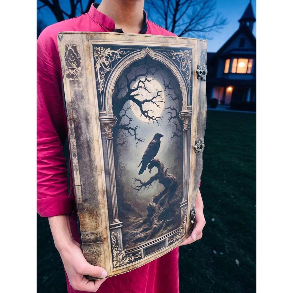 Raven Leather Grimoire | Witchcraft Journal, Vintage Diary