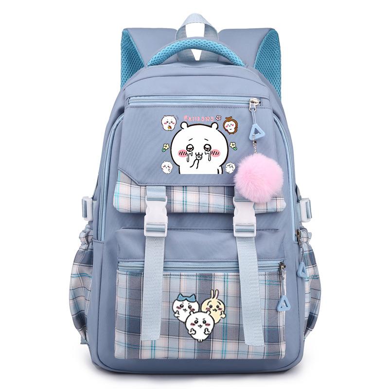 Jiikawa Wow School Bag New Chiikawa Girls Backpack for Primary and Secondary School Students Cute College Style Backpack