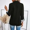 Women's Fashion Casual Button Suit Slim Fit Three-quarter Rolled Sleeve  Women