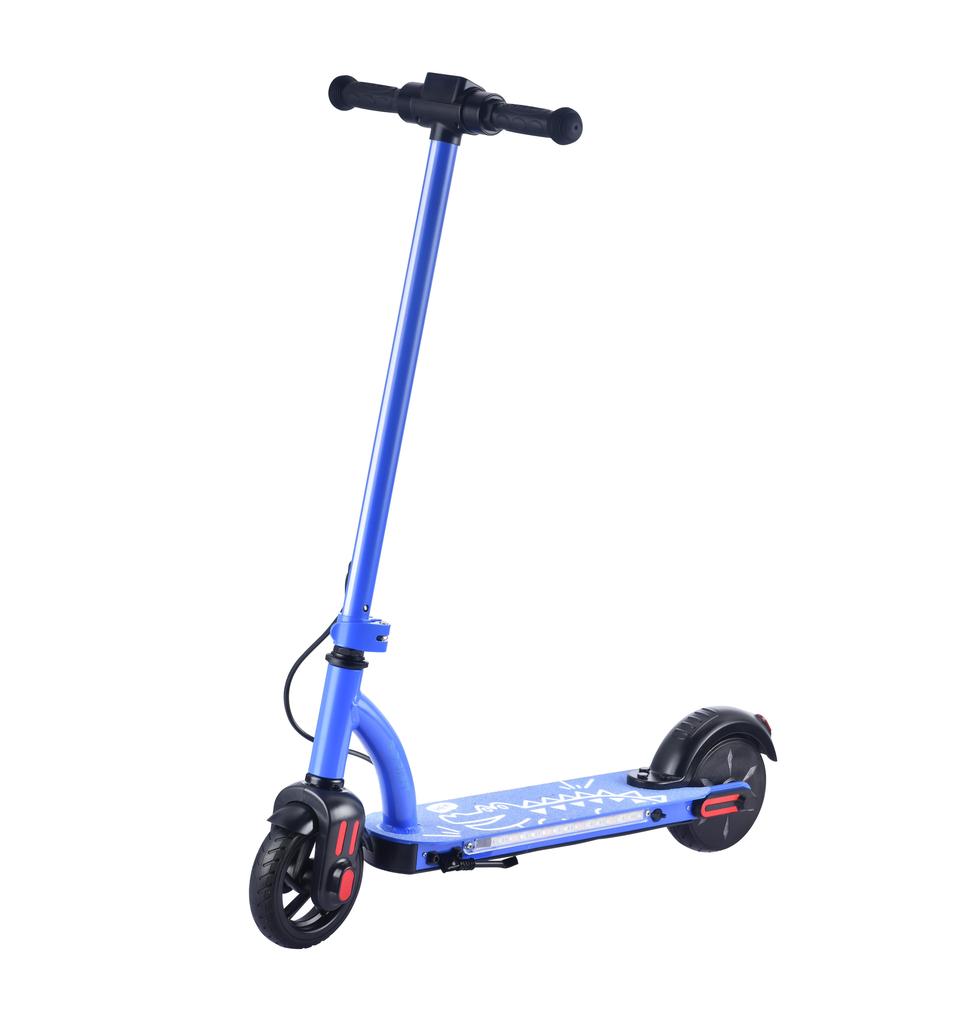 BOGIST E6 PRO Dětská elektrická koloběžka 24V1.5Ah Baterie 80W Motor 5 PALCOVÁ Plná pneumatika Jízda venku Skládací E-koloběžka