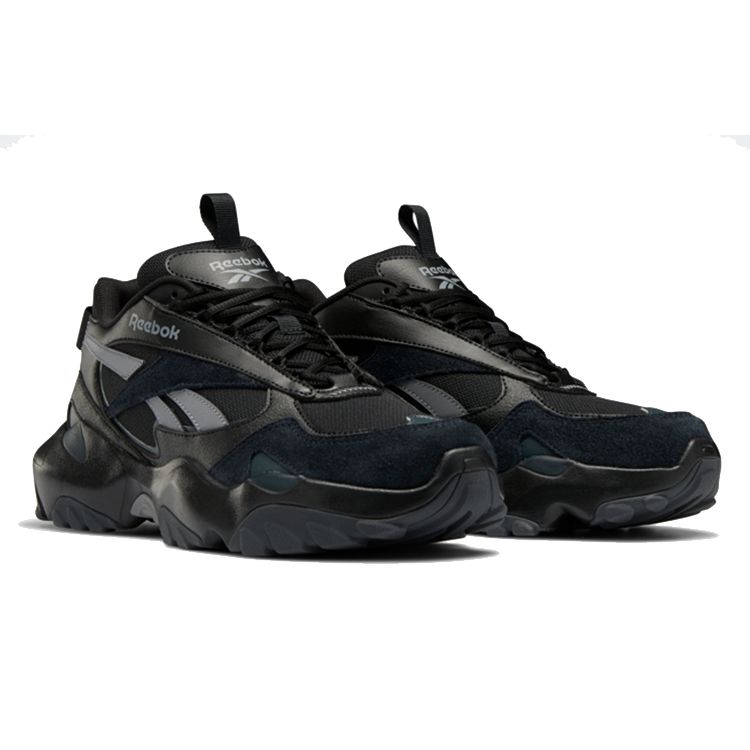 Reebok Fluffipuff Lace-Up Low-Top Dad Sneakers Unisex Sneakers Black HP7489