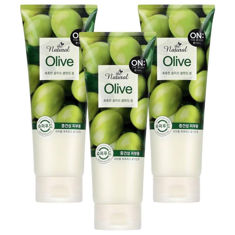 On the Body The Natural Olive Moisturizing Cleansing Foam, 200g, 3 Pcs