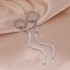  Snake Chain Long Tassel Drop Earrings Stainless Steel Fashion Unique Design Earrings for Women Girl Kpop Wedding Jewelry
