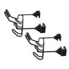 2pcs Car Hat Organizer Black Space Saving Stainless Steel Automotive Seat Back Cap Holder with 3 Hooks for Helmet