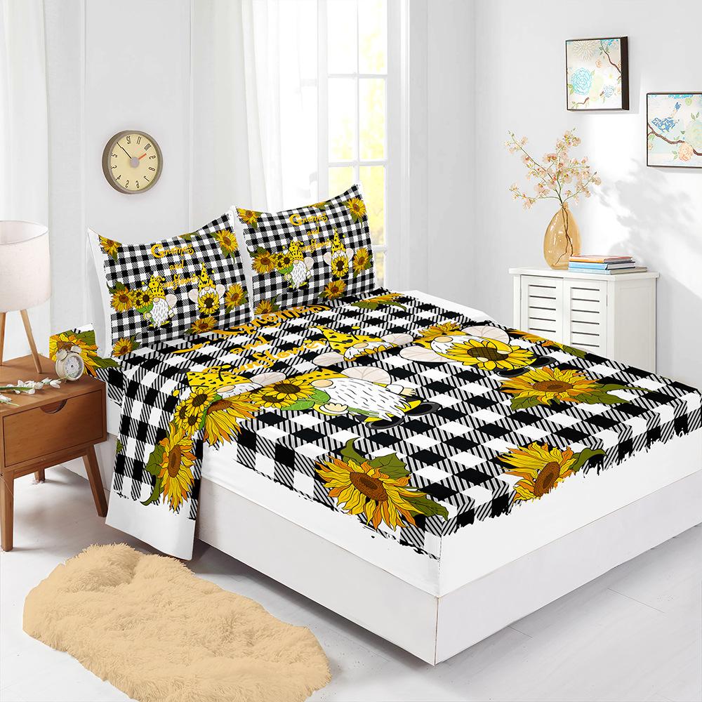 

Four-Piece Mattress, Sunflower Digital Printing Mattress, Protective Cover, Bedding (90cm * 190cm * 40cm) Pillowcase * 1