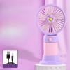 Cartoon Fruit Flower Portable Desktop Lazy Fan Mobile Phone Stand Multi Use Handheld Small Fan Student Charging Edition