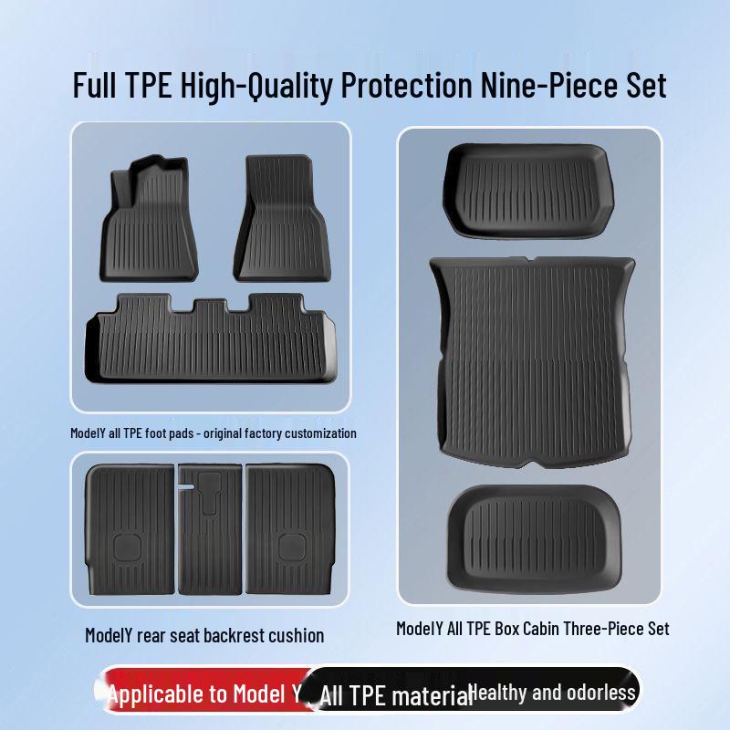 Suitable for Tesla Model Y/3: Premium TPE Floor Mats and Car Modification Accessories.