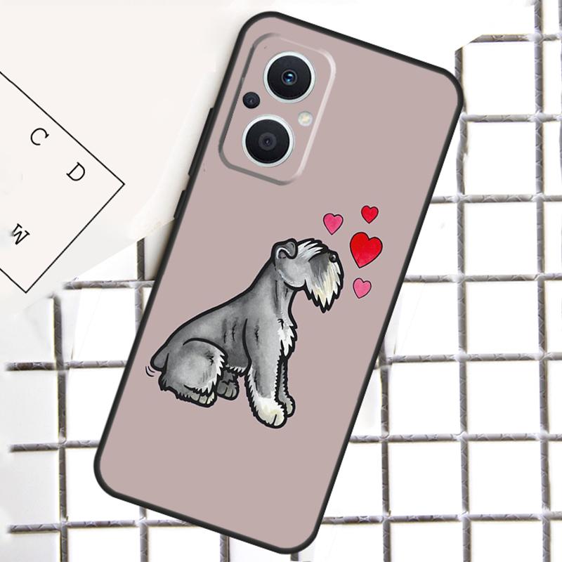 Cartoon Schnauzer Hund Für OPPO Reno 13 14 12 11 10 Pro 11F 12F 13F 14F 7 8 Lite 8T OPPO Find X5 X6 X8 X9 Pro Hülle