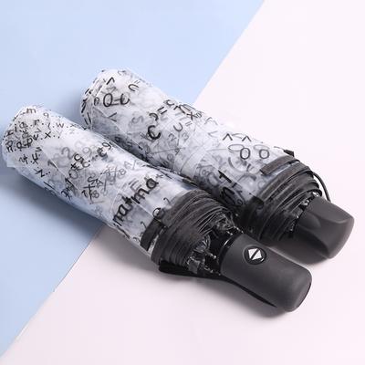 Kreative Studenten Automatische Regenschirme Mathematik Funktion Formel Regenschirm Transparent PVC Klar Verdicken Falten Frauen Regen Regenschirm