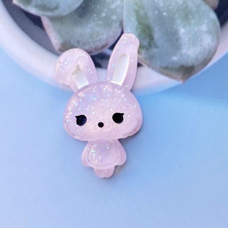Baby Rabbit Shiny Resin Cute Animal Flat back Cabochon 12 pcs 20*33 mm For Hair Clothing Shoes Planar Resin DIY Home Decoration