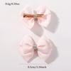 2Pcs 3.34inch Kids Bows Pearl Ribbon Hair Clips for Baby Girls Boutique Delicate Bowknot Barrette Palace Princess Style Headwear