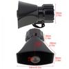 5 Sound 12V 100W Car Warning Alarm Police Police Fire Siren PA Speaker System