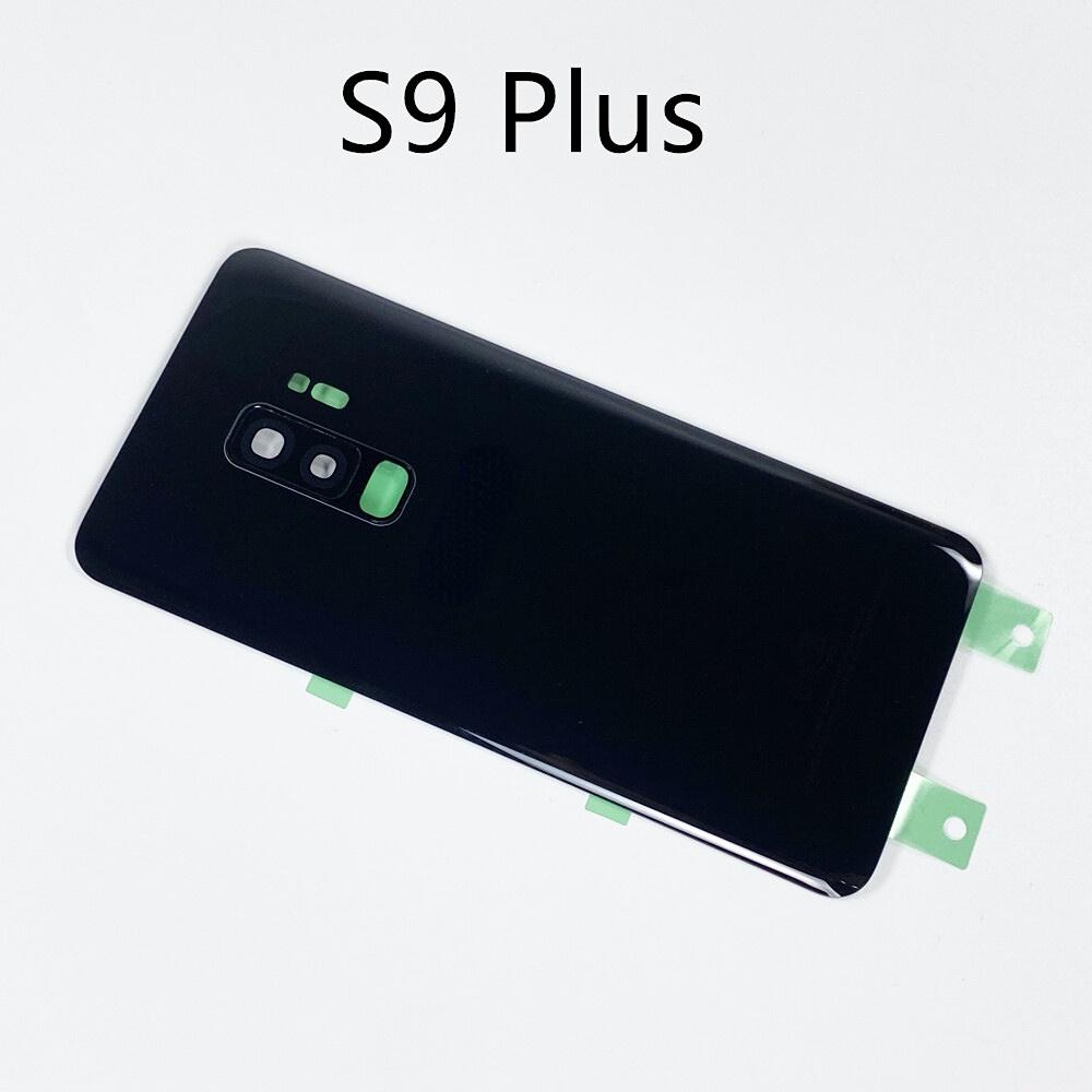 

Задняя крышка для Samsung Galaxy S9 Plus S9 + G965 G965F S9 G960 G960F, корпус задней двери с аккумулятором и объективом камеры S9 Plus-black