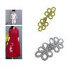 1pair Gold Wire Five Leaves Buckles Secure Durable Fasteners for Neat Clothing
