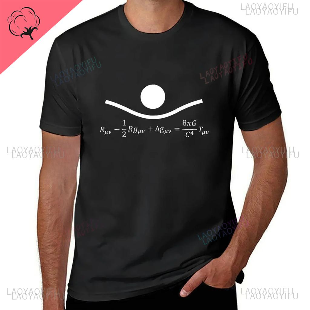 Formula of General Relativity Printed TShirt Hippie Clothes Sublime Short Sleeve Men Streetwear Shortsleev Oneck Unique Tee