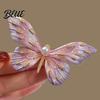 Clothing Safe Brooch Women High-Gloss Rhinestone Inlay Gradient Color Butterfly
