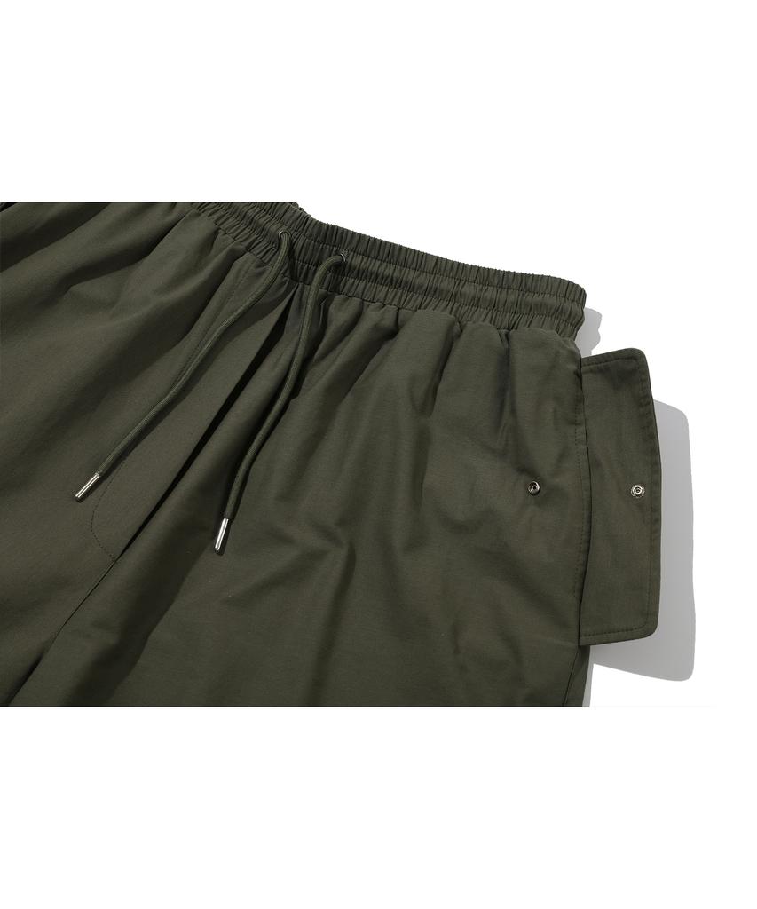 CPGN STUDIO Pantaloni Cargo Larghi Grandi con Dardi Kaki