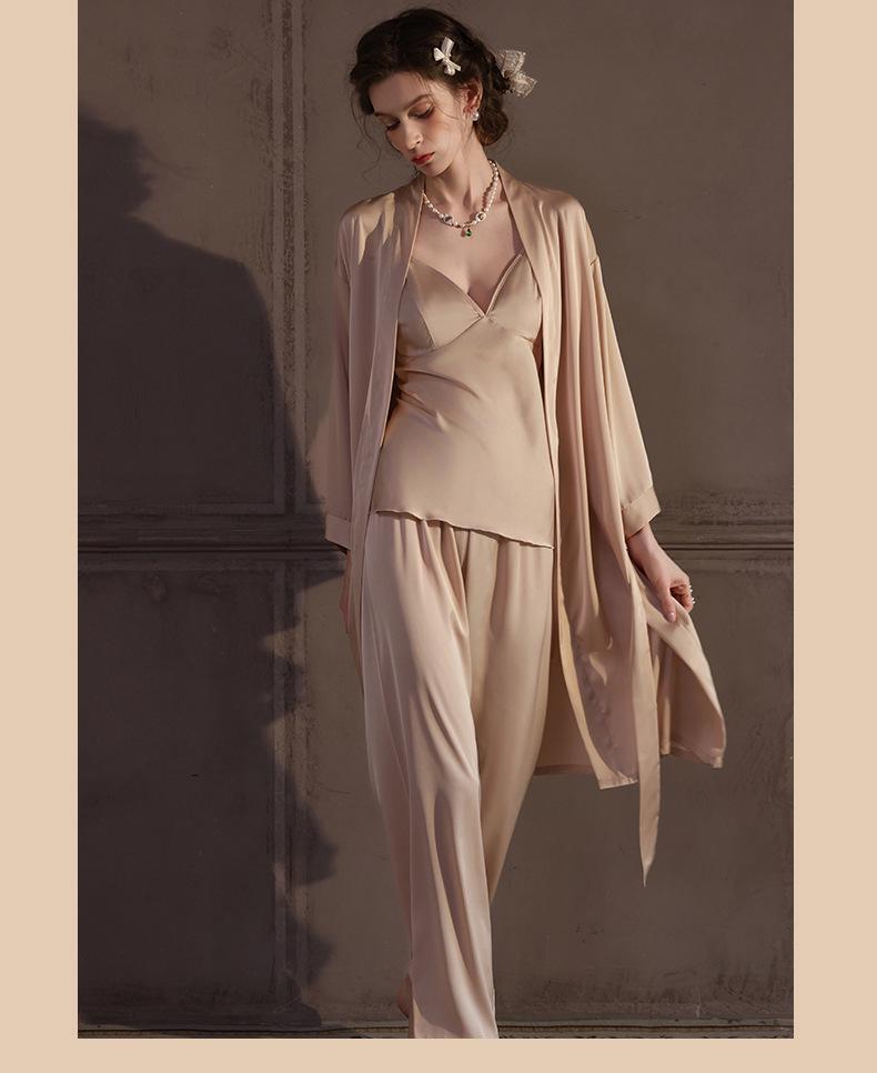 Pure Desire Ice Silk Camisole and Pants Set: Women's Spring/Summer Lightweight Pajamas