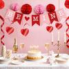 21Pcs Valentine's Day Decorations Set - Pre-Assembled BE MINE Banner with Heart Swirls & XOXO Garlands, Romantic Party Decor for Engagement Wedding
