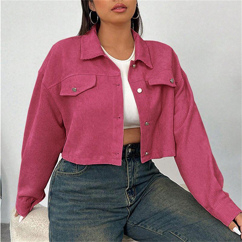 Women 2025 Autumn-Winter Short Solid Color Coat Ladies Outerwear