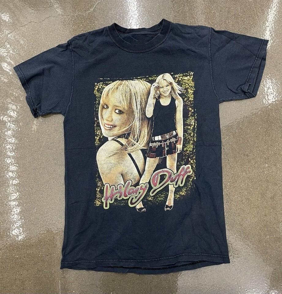 Rare Hilary Duff 2005 World Tour Cotton Black S to 5XL Tee Shirt SN682 XL