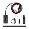 Motorcycle Power Socket Outlet with Covered Port, USB Charging Access and Direct Wire Cable for Device Use, Phone Maps, and Long Ride Travel