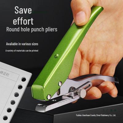 Heavy-Duty 3-10mm Loose Leaf Single Hole Punch Pliers for PVC and Paper