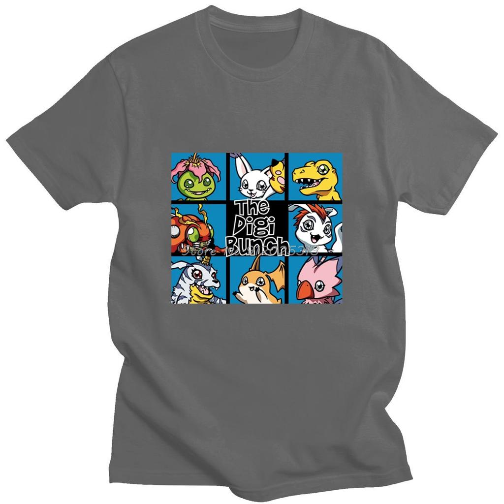 Unikalne Ubrania Digimon Japonia Anime T-shirty Męskie Markowe Polarowa Odzież Streetwear T-shirty Hip Hop Moletom Masculino T-shirt