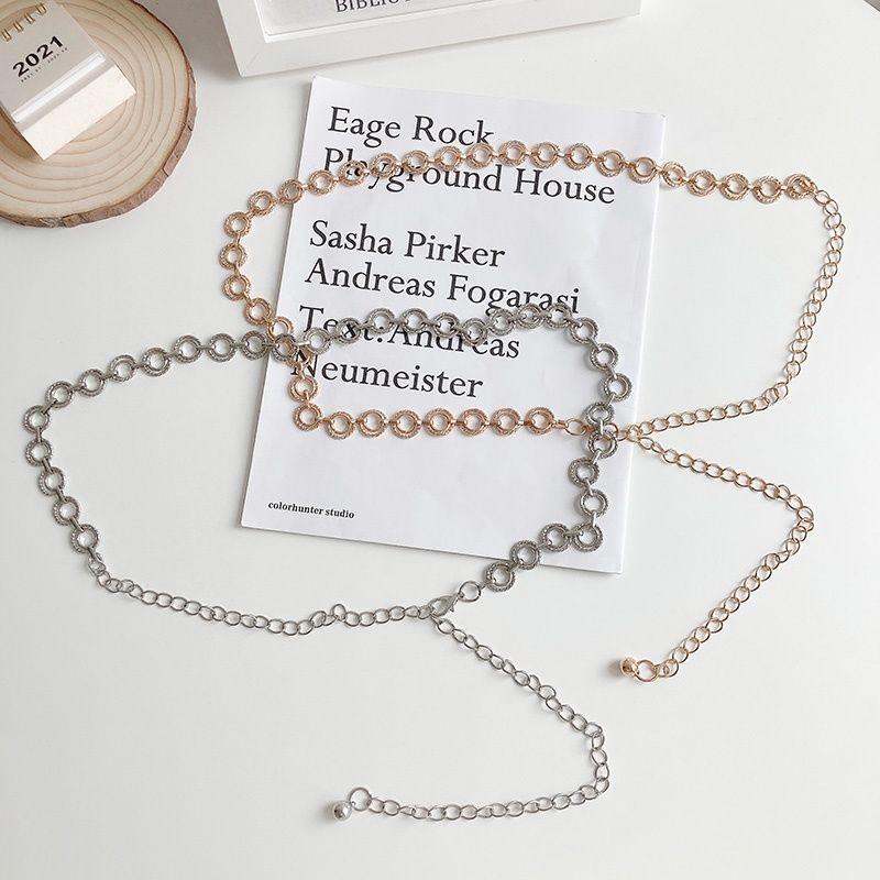 Waist Minimalist Trendy Chain For Feminine Outfits Featuring Rhinestones Gleaming