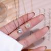 Small Diamond Square Pendant Necklace for Women - High-End Light Luxury Clavicle Chain, 2023 Trendy Niche Design