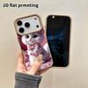 Phone Case: 2D Flat Lambskin Suitable for iPhone 18 17 16 15 14 13 Pro Protective Case, Cherry Blossom White Cat, Christmas and Halloween Gifts