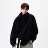 Trendy American High Street Double Zipper Basic Heavyweight Loose Cardigan Hoodie